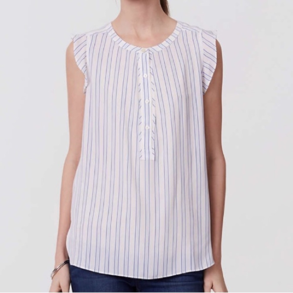 LOFT Striped Sleeveless Top - Picture 3 of 8